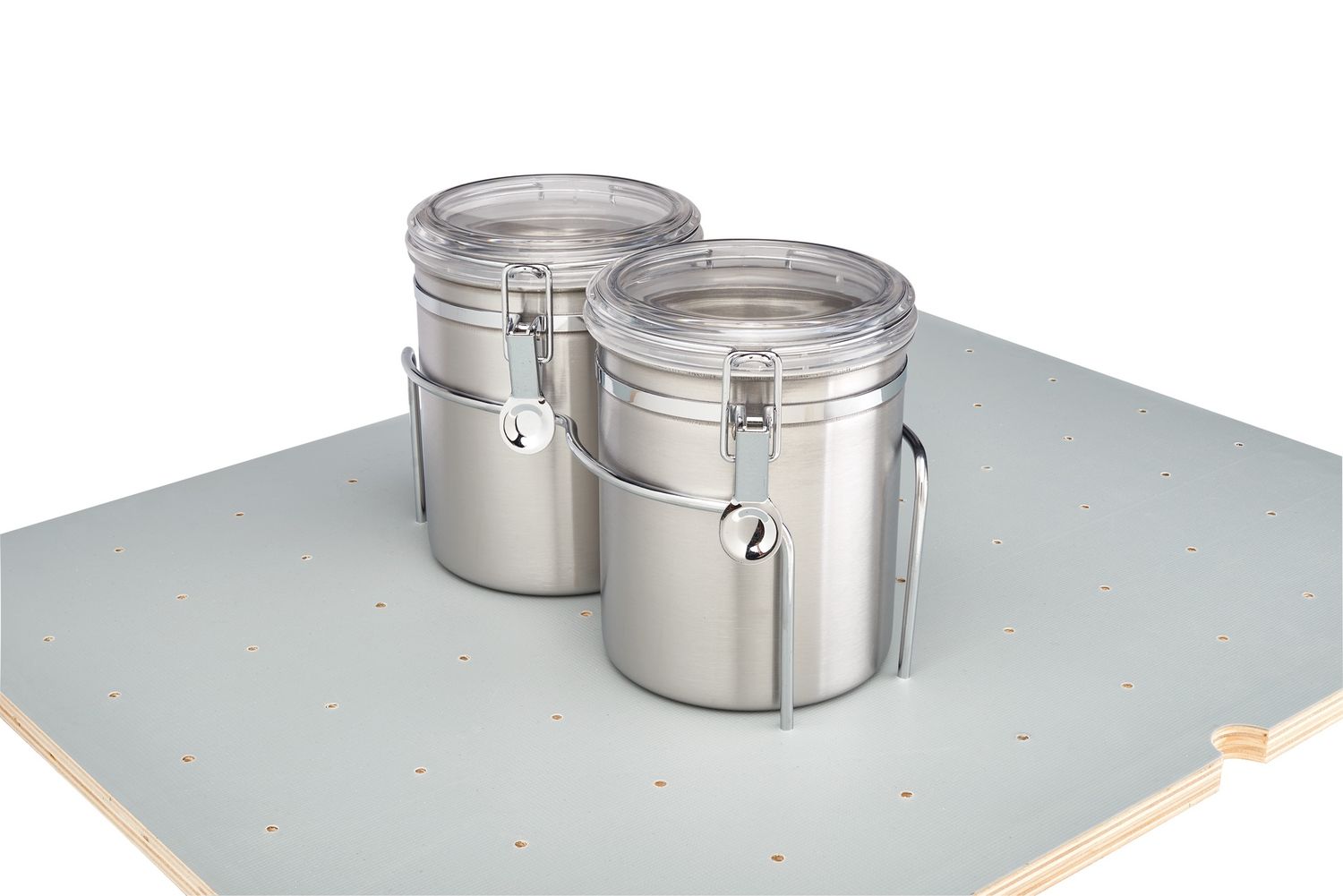 Rev-A-Shelf DRAWER CANISTER HOLDER CHROME W/ 2 CANISTERS 5DCH-2-1-CR