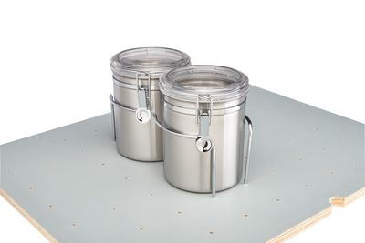 Rev-A-Shelf DRAWER CANISTER HOLDER CHROME W/ 2 CANISTERS 5DCH-2-1-CR