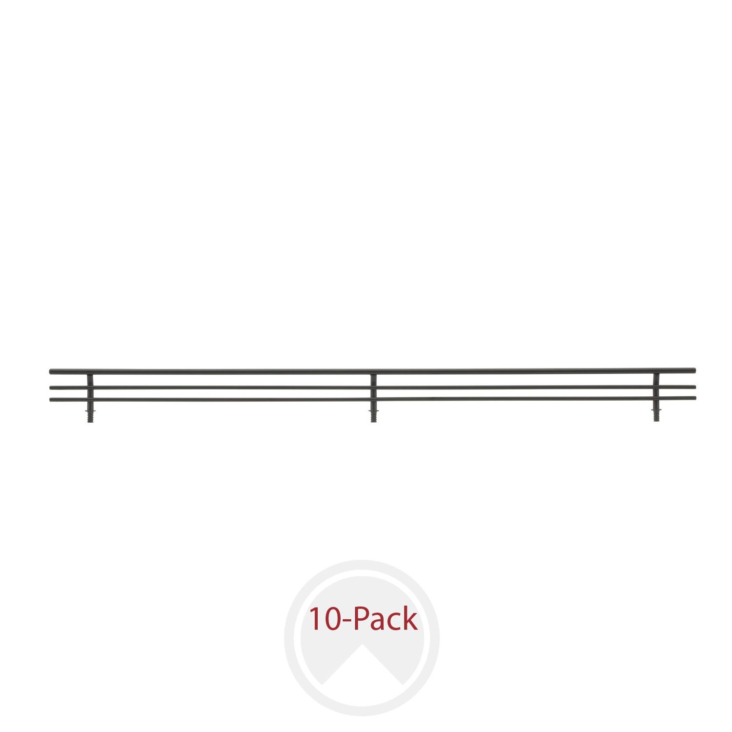 Rev-A-Shelf MATTE BLACK SHOE RAILS 23"W X 7/16" D X 2" H - 10 PER CSRSL-24MB-10