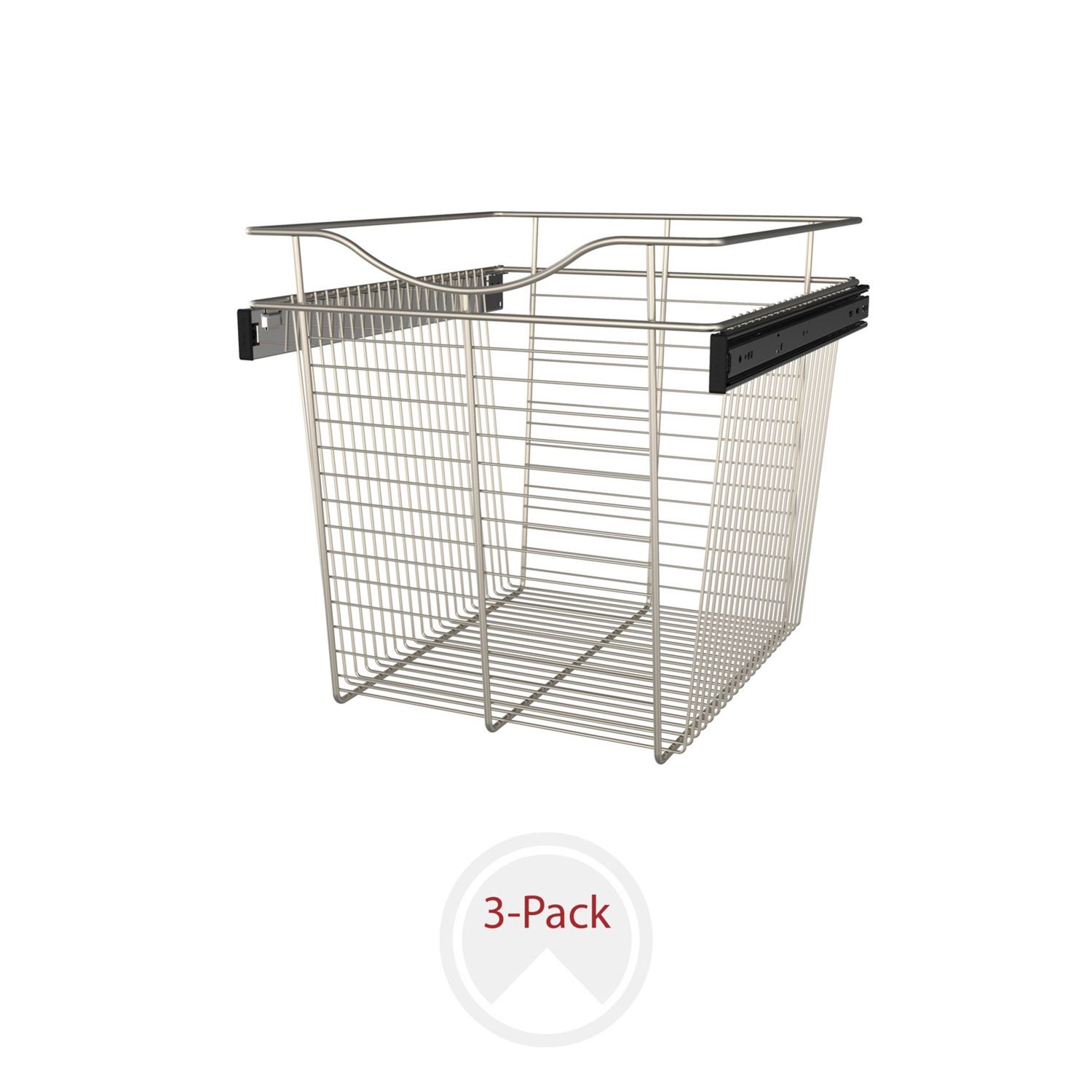 Rev-A-Shelf CLOSET BASKET 18"W x 20"D x 18"H SATIN CB-182018SN-3