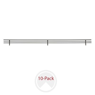 Rev-A-Shelf MATTE BLACK SHOE RAILS 29"W X 7/16" D X 2" H - 10 PER CSRSL-30MB-10