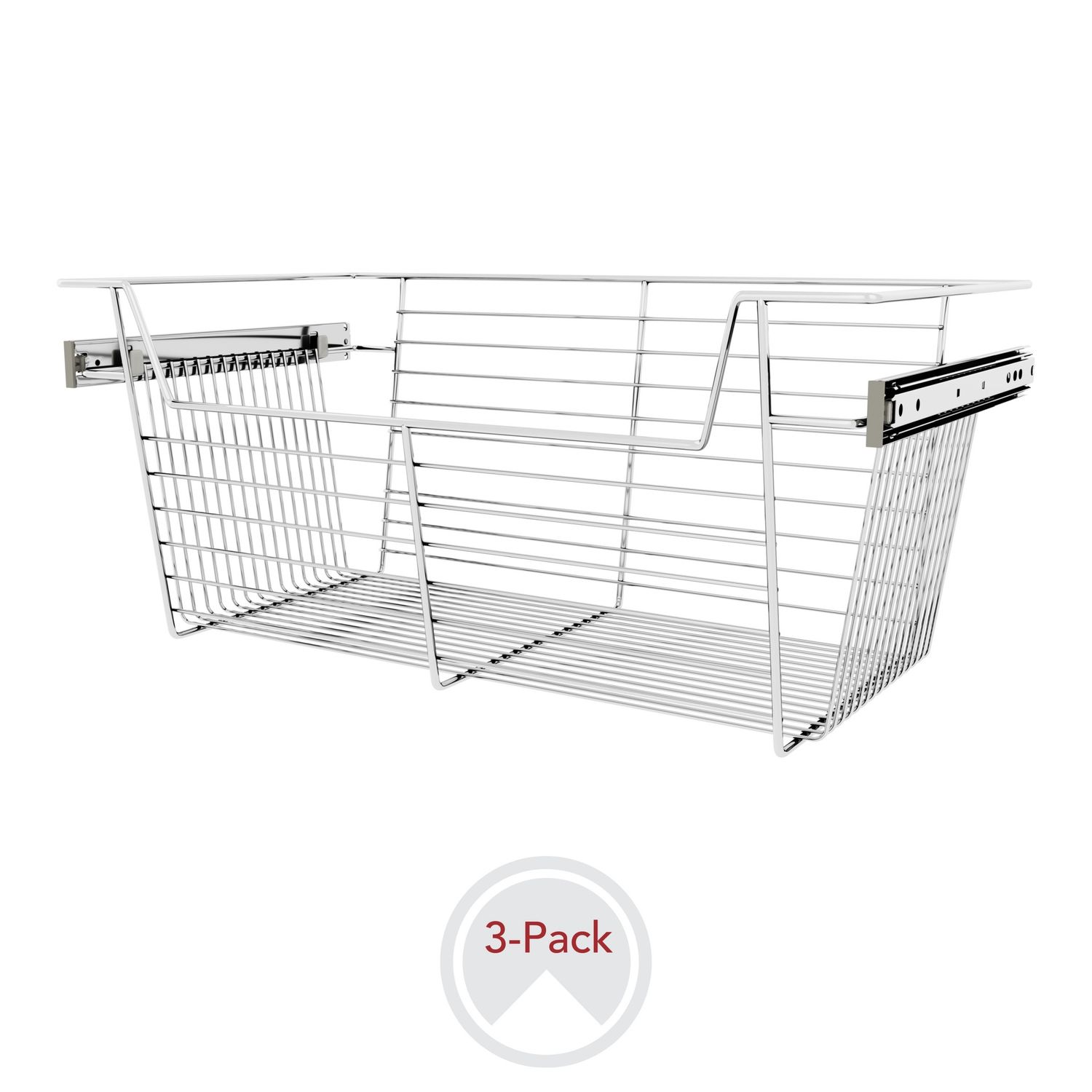 Rev-A-Shelf CLOSET BASKET 10"H X 24"W X 14"D CHROME 3 PER CBSL-241410CR-3