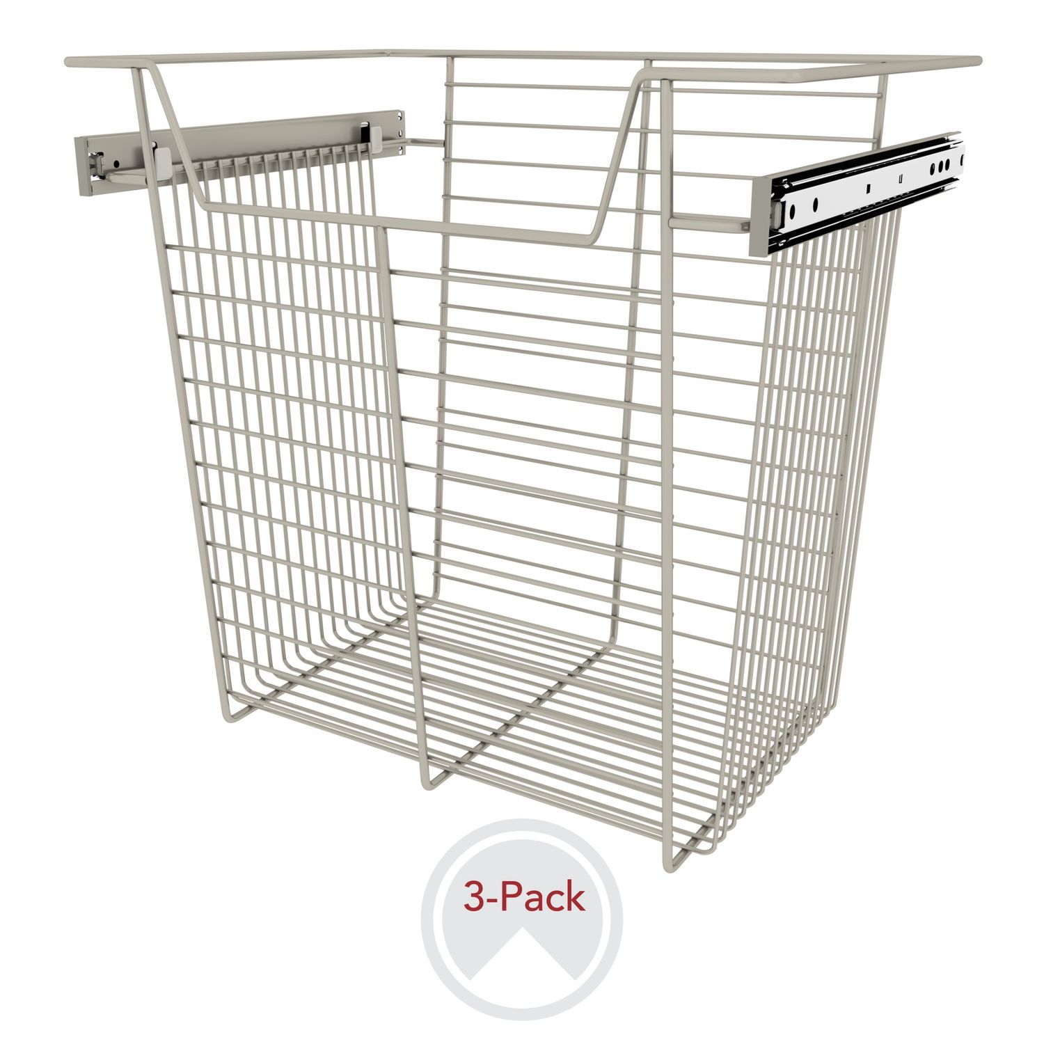 Rev-A-Shelf CLOSET BASKET 17"H X 18"W X 14"D SATIN NICKEL 3 PER CBSL-181417SN-3