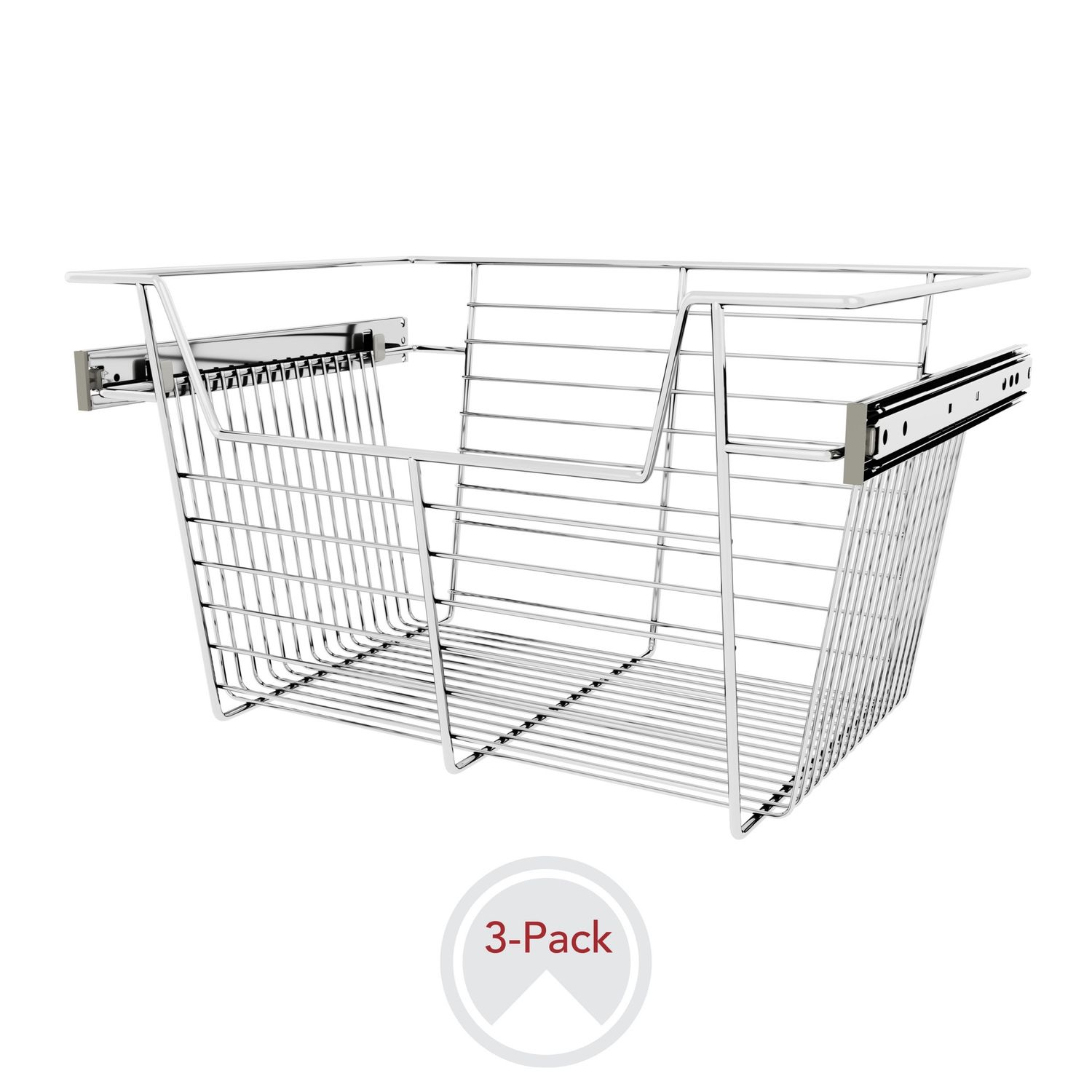 Rev-A-Shelf CLOSET BASKET 10"H X 18"W X 14"D CHROME 3 PER CBSL-181410CR-3