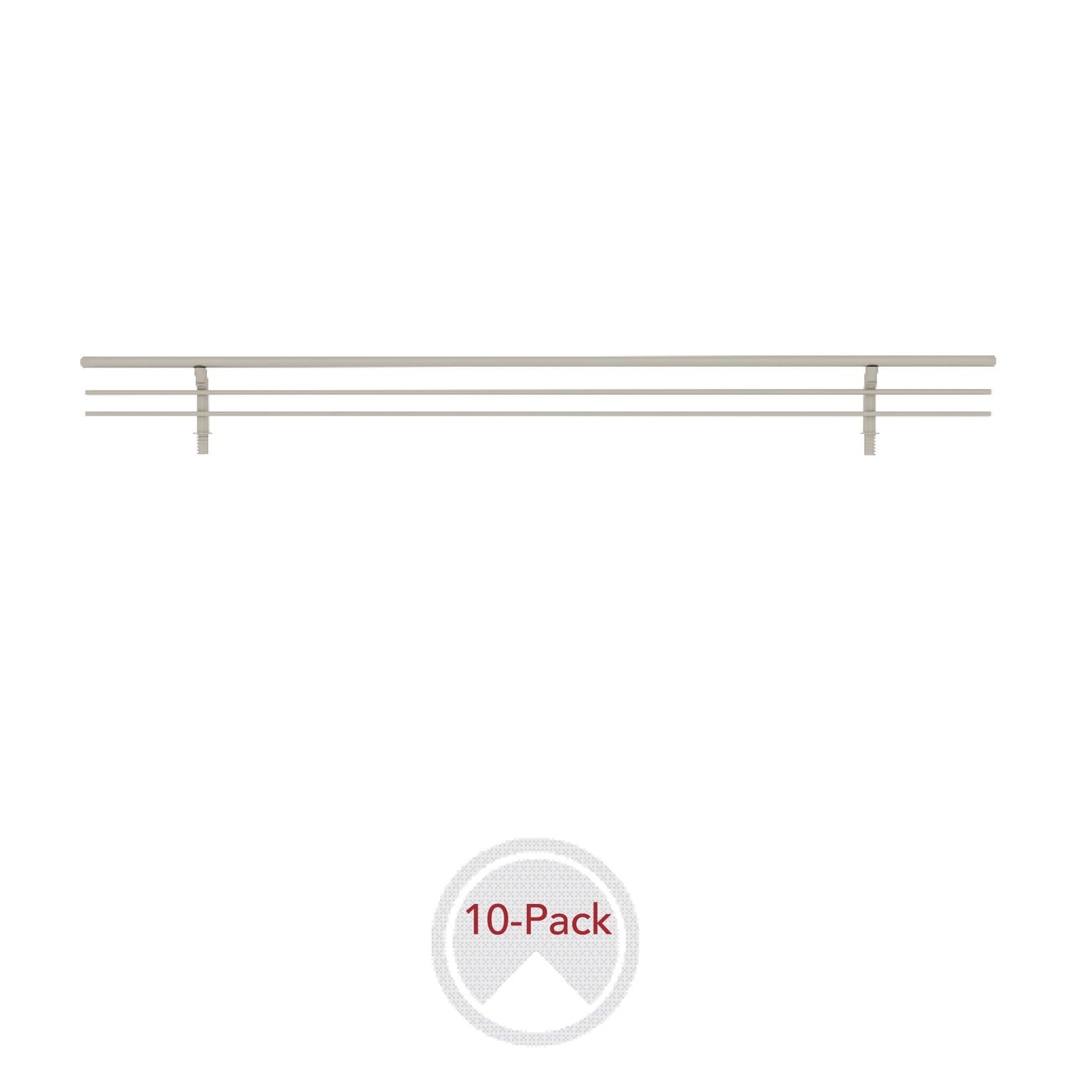 Rev-A-Shelf WIRE SHOE RAIL 18" SATIN NICKEL 10 PER CSRSL-18SN-10