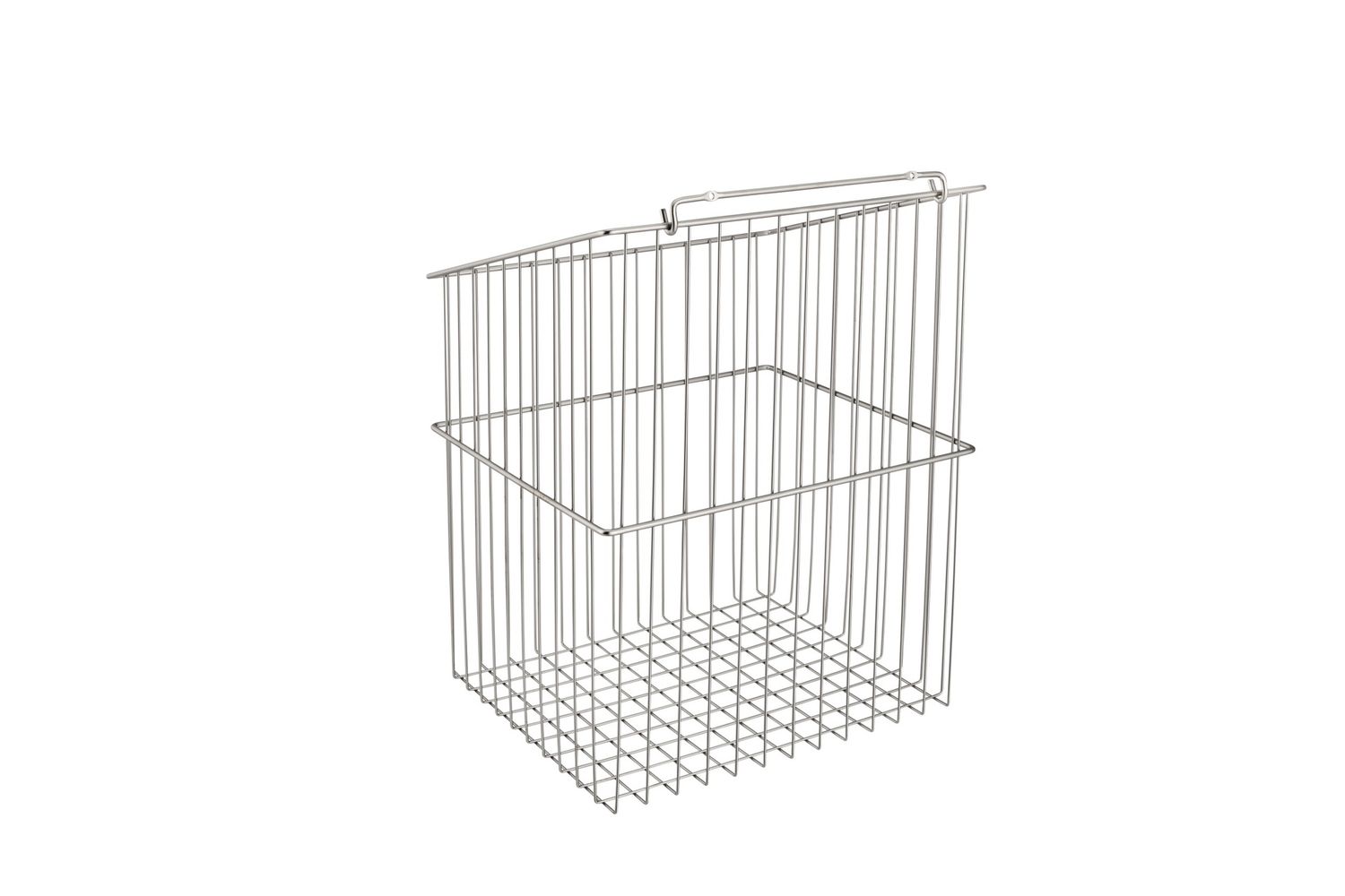Rev-A-Shelf SATIN NICKEL WIRE HAMPER 16"W X 13 1/2" D X 19 1/2" H CTOHBSL-161419-SN-1