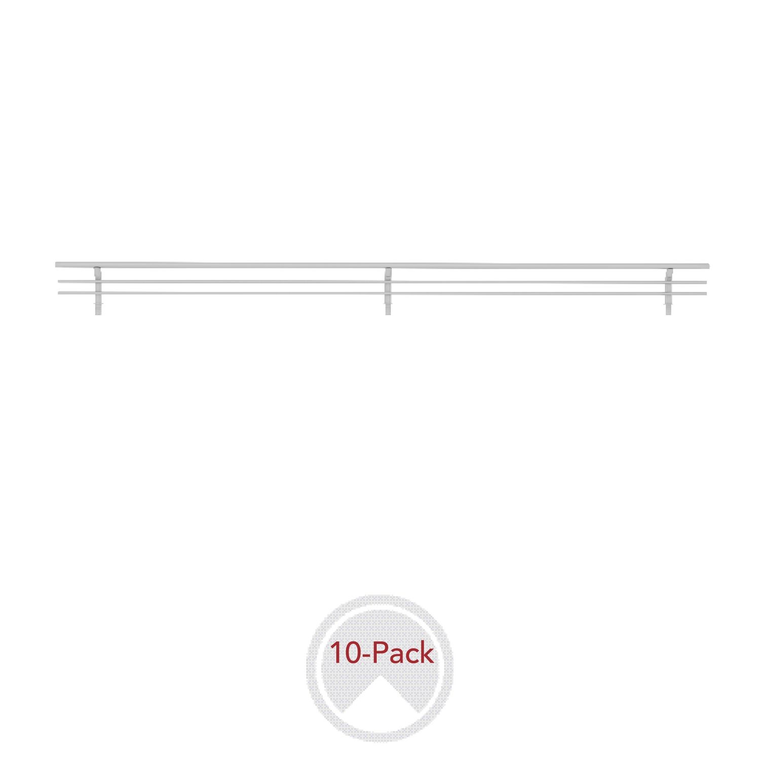 Rev-A-Shelf WIRE SHOE RAIL 24" SATIN CHROME 10 PER CSRSL-24SC-10