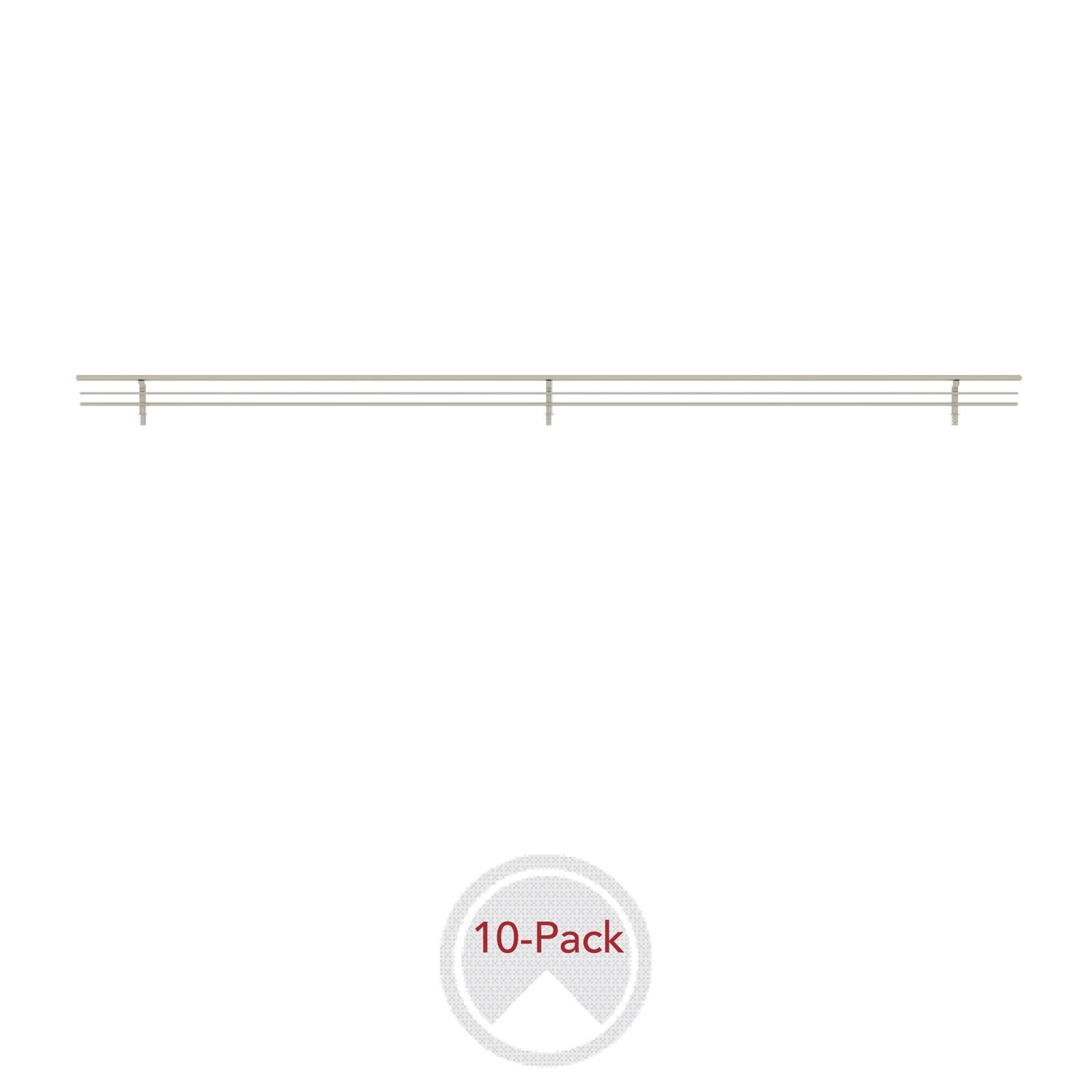 Rev-A-Shelf WIRE SHOE RAIL 36" SATIN NICKEL 10 PER CSRSL-36SN-10