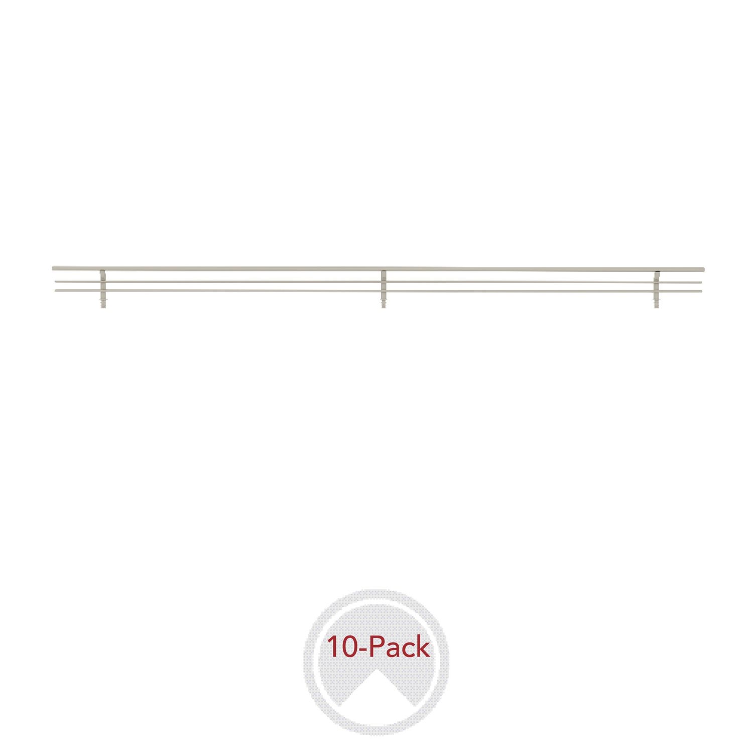 Rev-A-Shelf WIRE SHOE RAIL 30" SATIN NICKEL 10 PER CSRSL-30SN-10