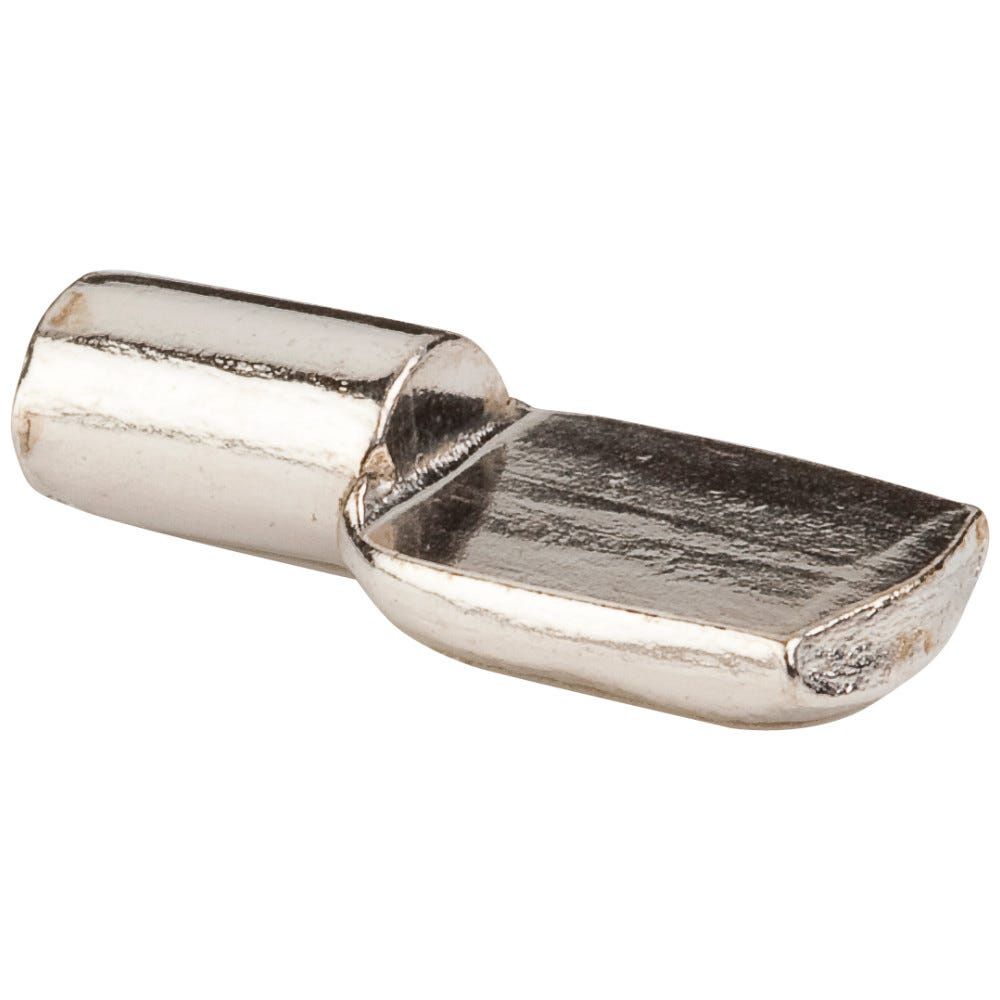 Hardware Resources 1306-R  Spoon Shelf Support with 5 mm Pin Retail Pack. 20 Supports Per Pack., Colour: Bright Nickel