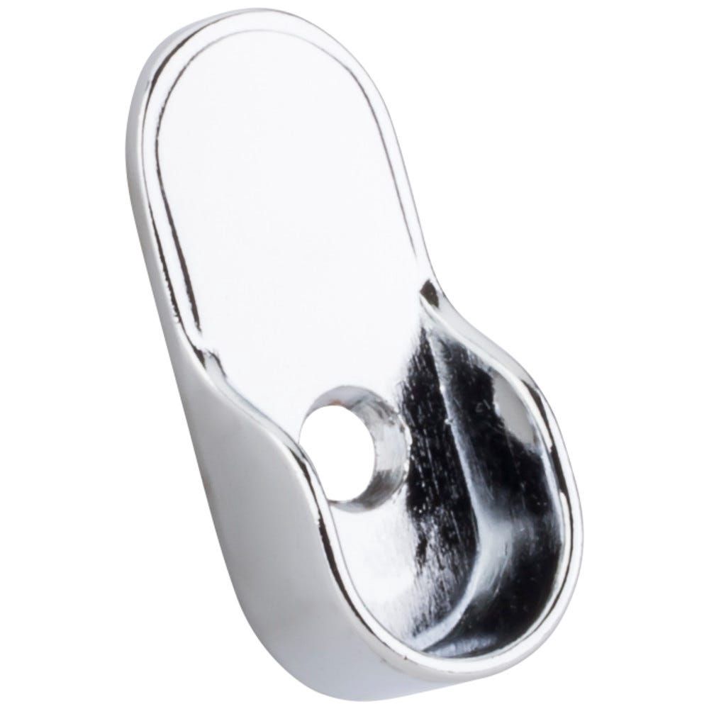 Hardware Resources M7160 Closet Rod Brackets Mounting Bracket Knock in Type with Screw Hole &amp; 5 mm Posts., Colour: Chrome