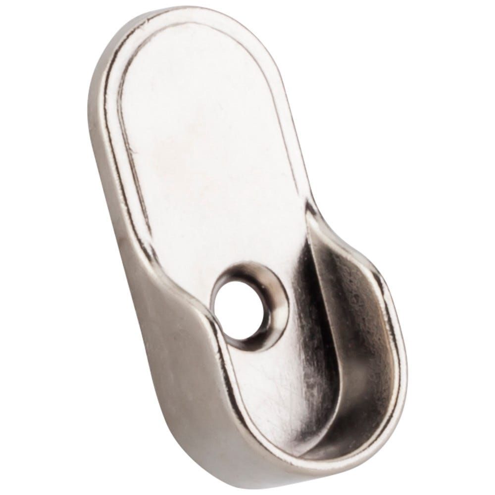 Hardware Resources M7160 Closet Rod Brackets Mounting Bracket Knock in Type with Screw Hole &amp; 5 mm Posts Zinc., Colour: Satin Nickel