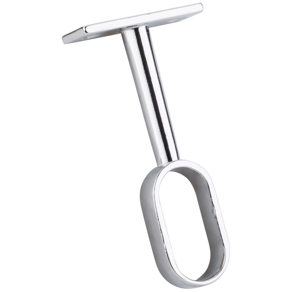 Hardware Resources M7190 Closet Rod Brackets Middle Mounting Bracket for Oval Closet Rod., Colour: Chrome
