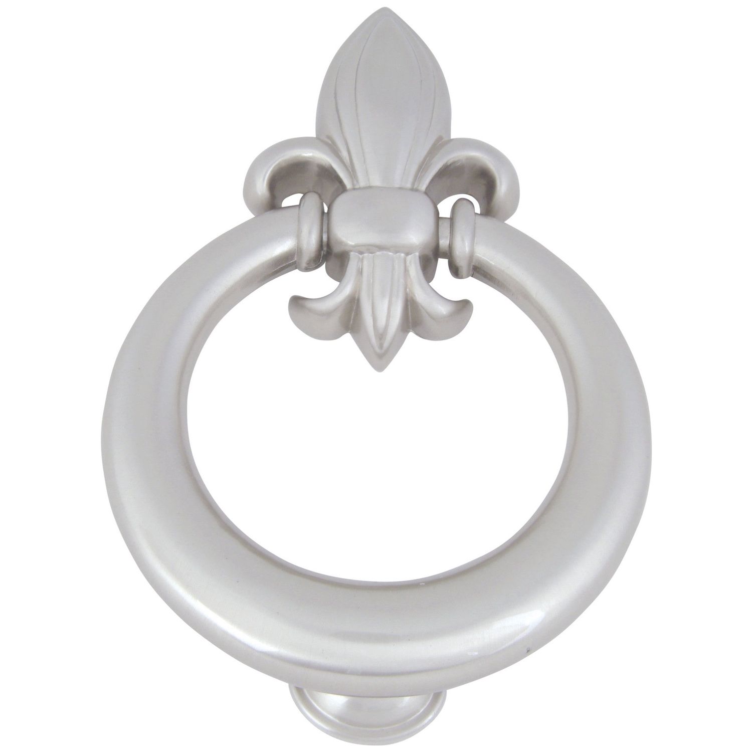 Atlas DK636 Fleur de lys Door Knocker, Colour: Brushed Nickel