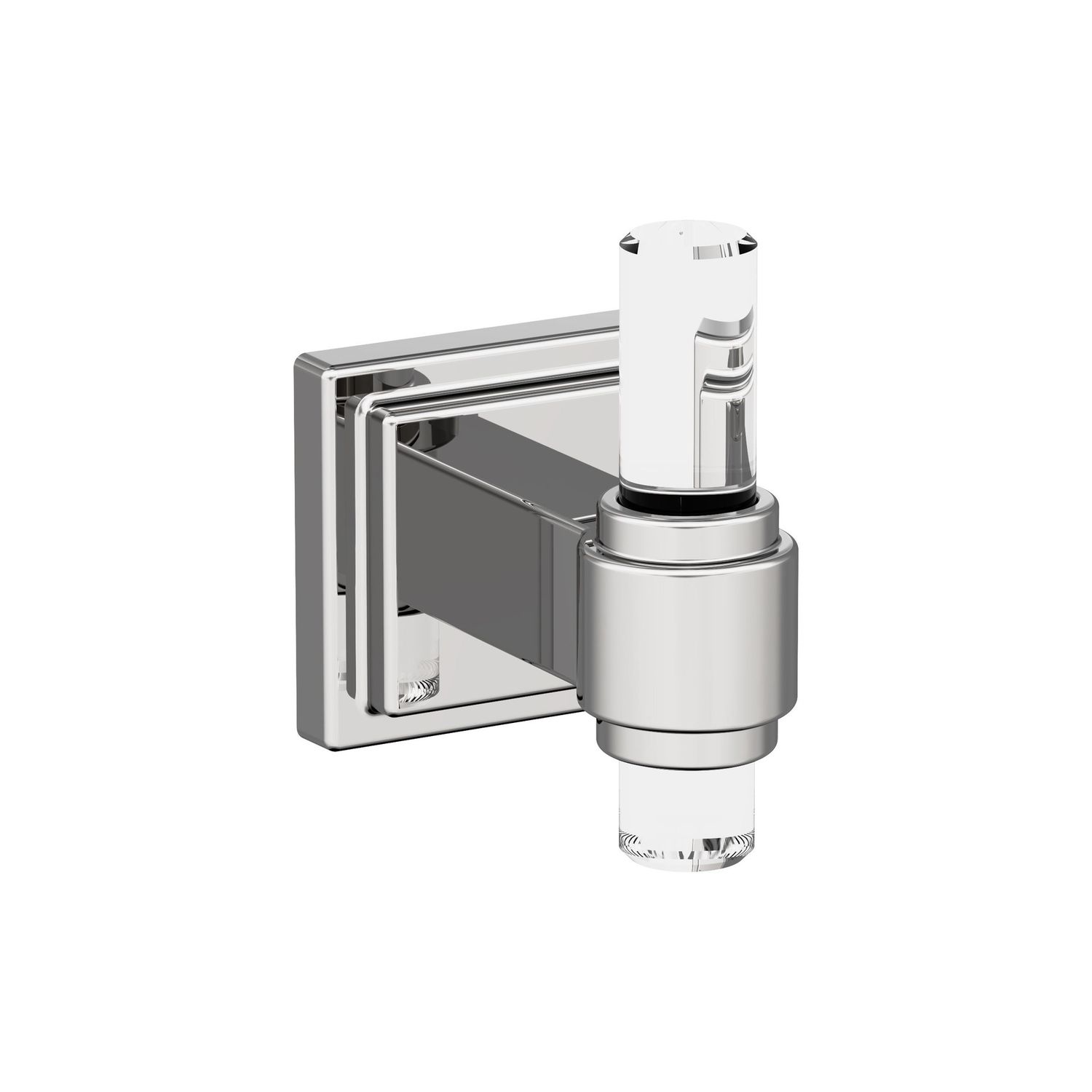 Amerock BH36060 Glacio Robe Hook Single Prong, Colour: Clear/Chrome
