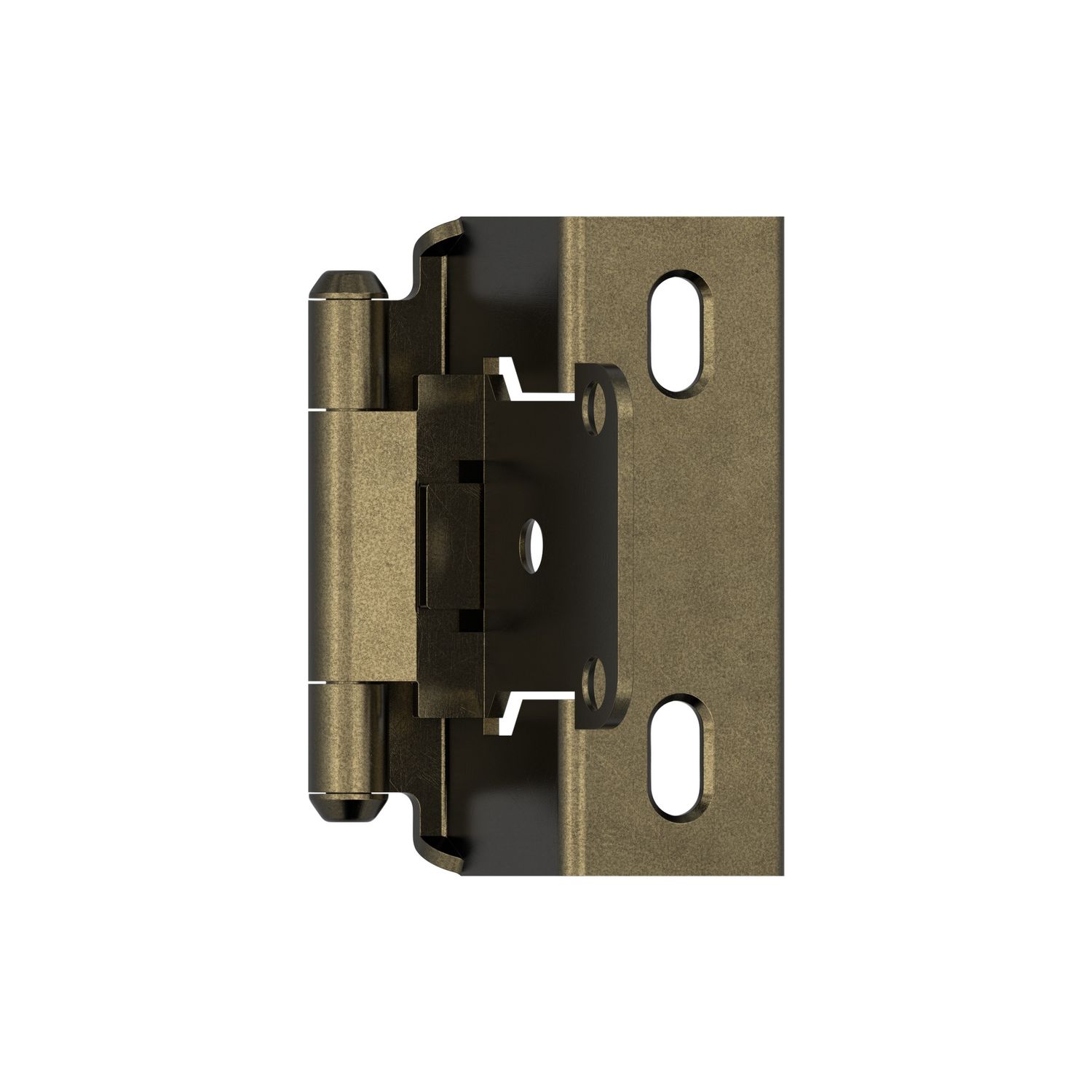 Amerock BPR7540BB Functional Hardware Hinge 1/2in (13mm) Overlay Self Closing Full Wrap Burnished Brass