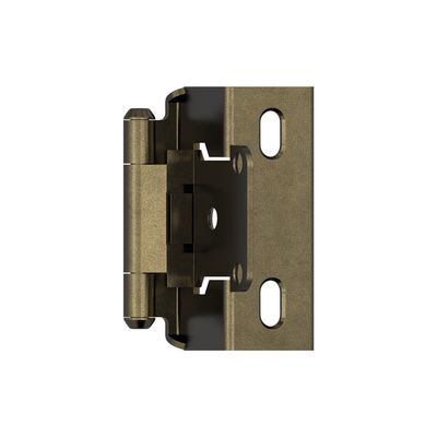 Amerock BPR7540BB Functional Hardware Hinge 1/2in (13mm) Overlay Self Closing Full Wrap Burnished Brass