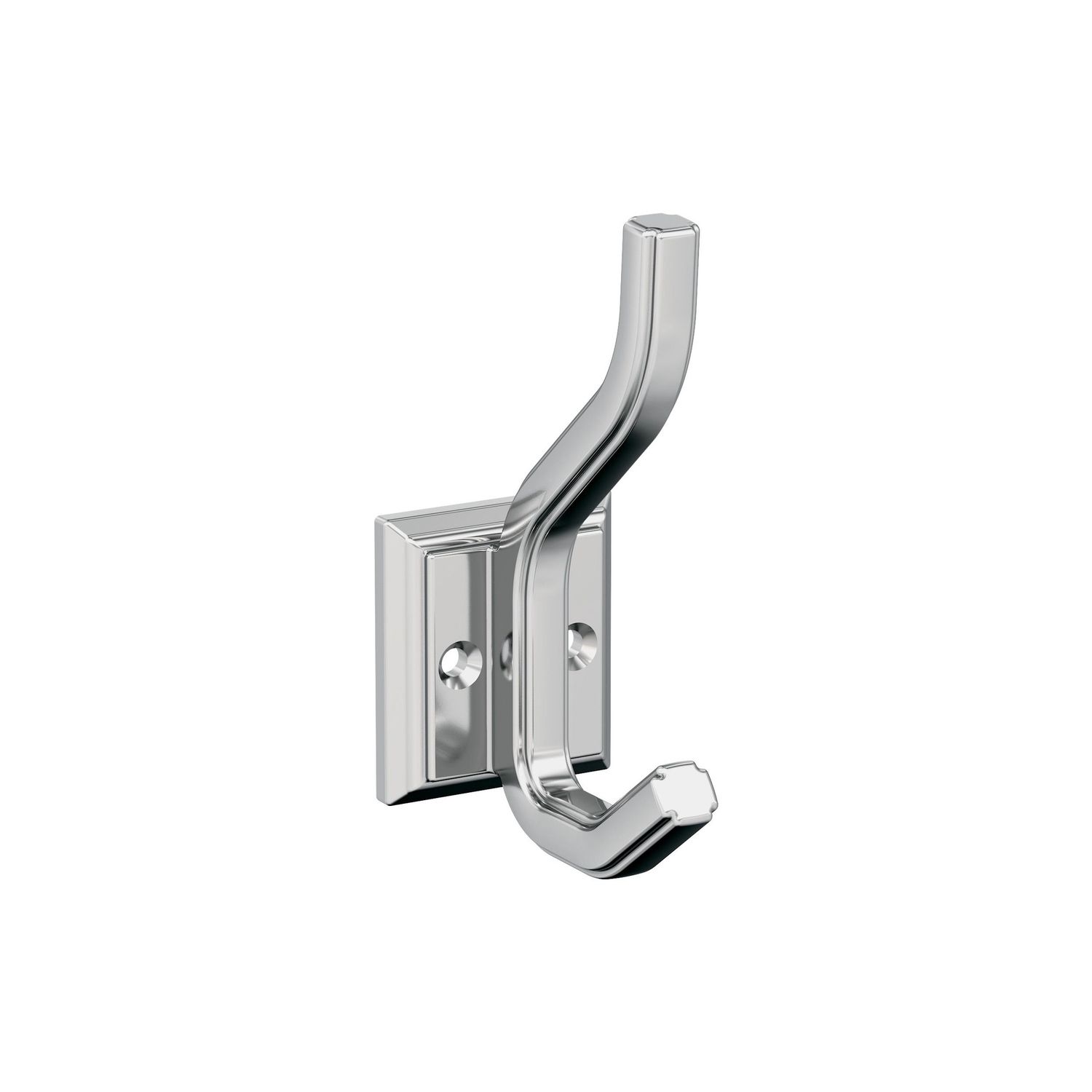 Amerock H37005 Aliso Decorative Hook Double Prong, Colour: Polished Chrome