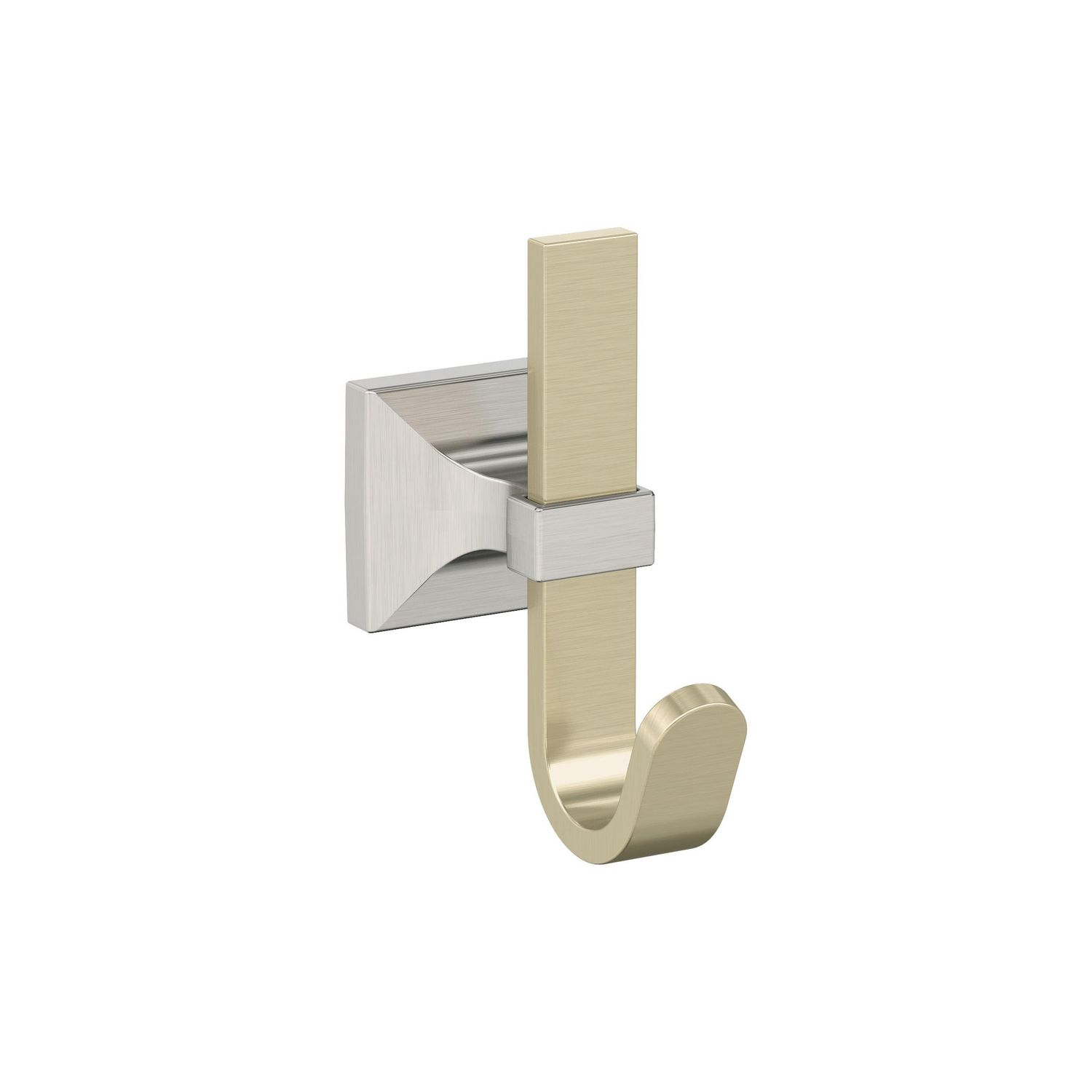 Amerock HBX3668 Burbank Decorative Hook Single Prong, Colour: Golden Champagne/Satin Nickel
