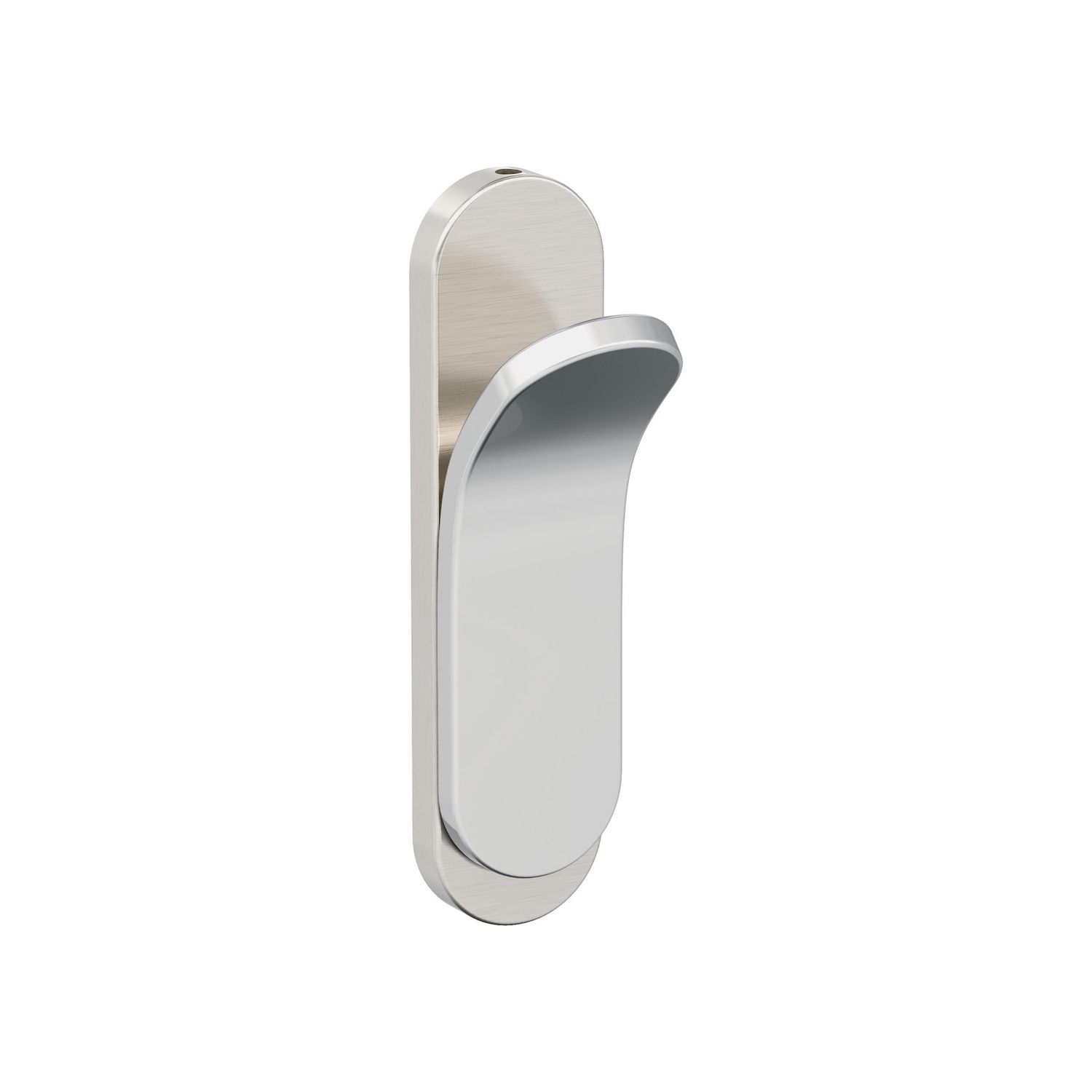 Amerock HBX37012 Unison Decorative Hook Single Prong, Colour: Satin Nickel/Polished Chrome