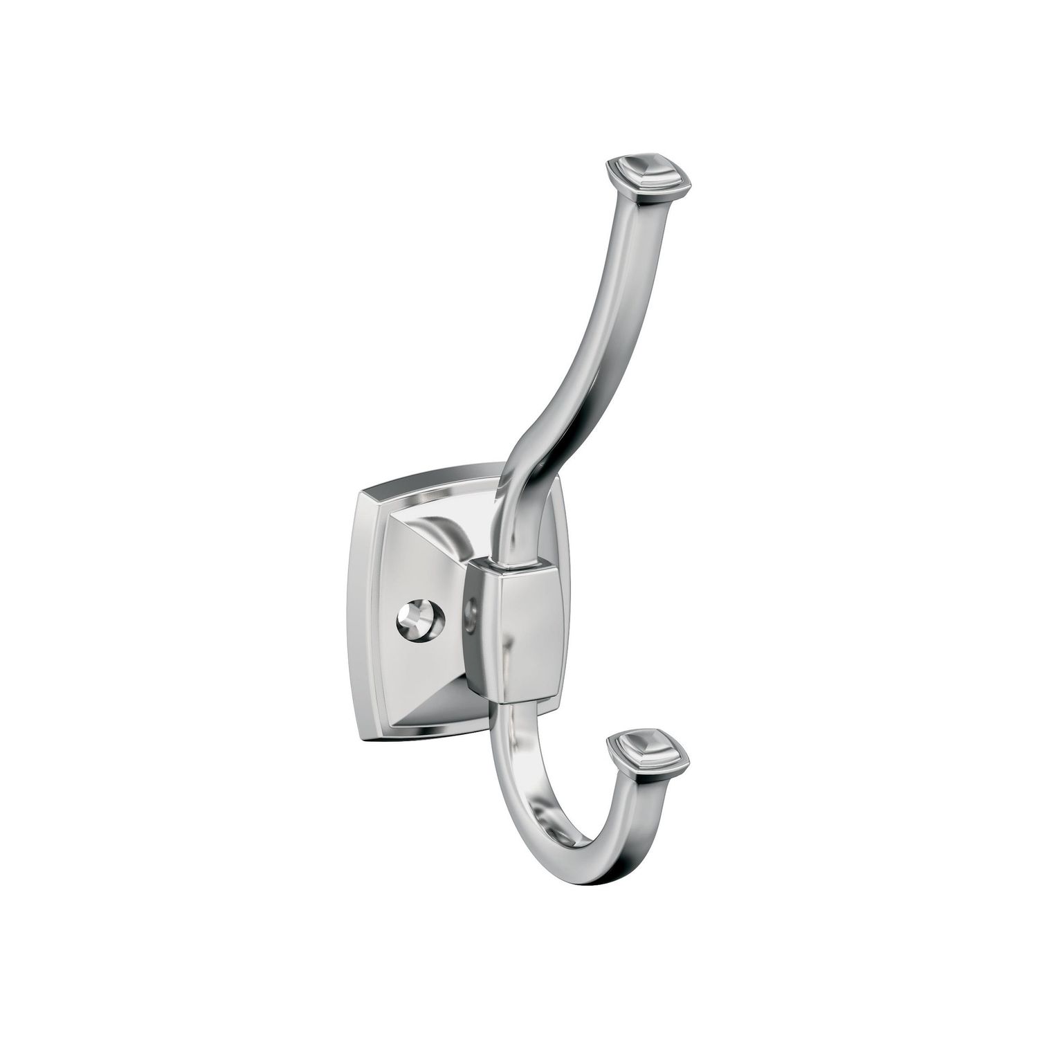 Amerock H37002 Kinsale Decorative Hook Double Prong, Colour: Polished Chrome
