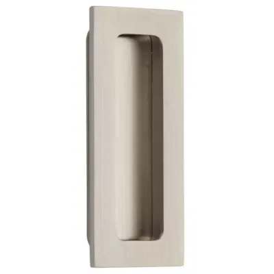 Emtek 220304us15 Brass Modern Rectangular Flush Pull 4", US15