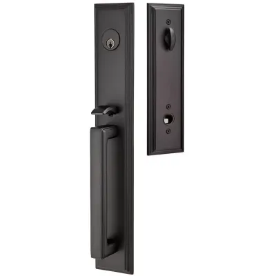 Emtek 4212HECRH Sgl Cyl, Melrose Tub Ent, Hercules Lever, RH