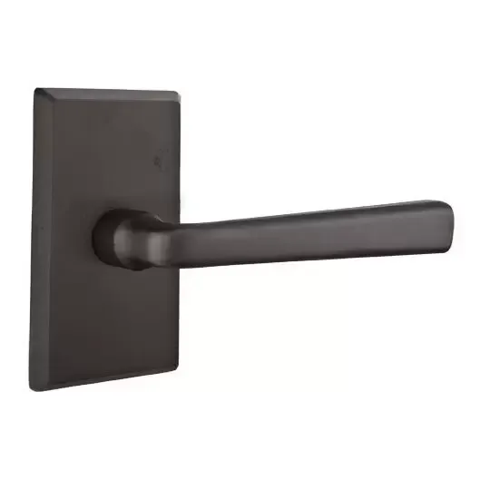 Emtek 7204crlh Privacy, #3 Rosette, Cimarron Lever, LH, Colour: FB-Flat Black