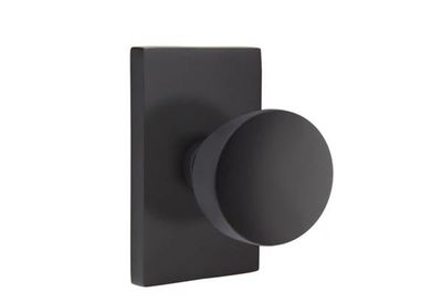 Emtek 5212LAU Privacy, Modern Rectangular Rosette, Laurent Knob