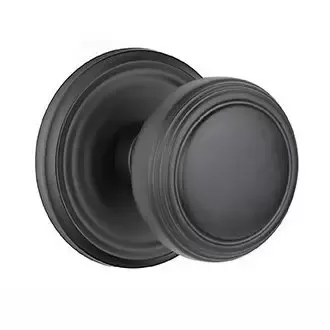 Emtek 8100NW Passage, Regular Rosette, Norwich Knob, Colour: US19-Flat Black
