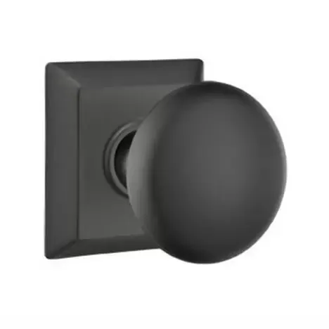 Emtek 8231P Privacy, Quincy Rosette, Providence Knob, Colour: US19-Flat Black