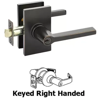 Emtek 5123HLO KIL Helios Lever, Modern Rectangular Rosette, RH