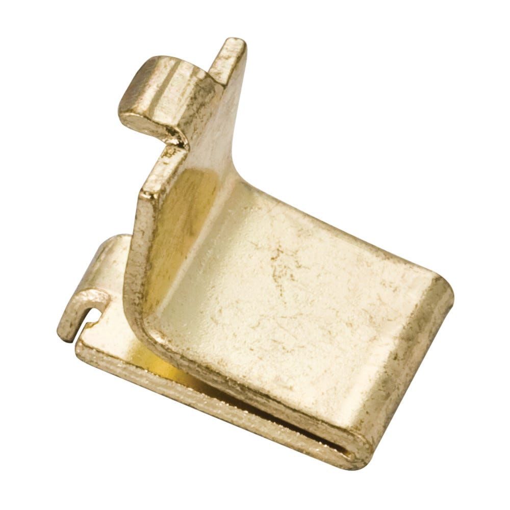 Hardware Resources 1460-R   Shelf Clip Retail Pack.  20 Clips Per Pack, Colour: Brass