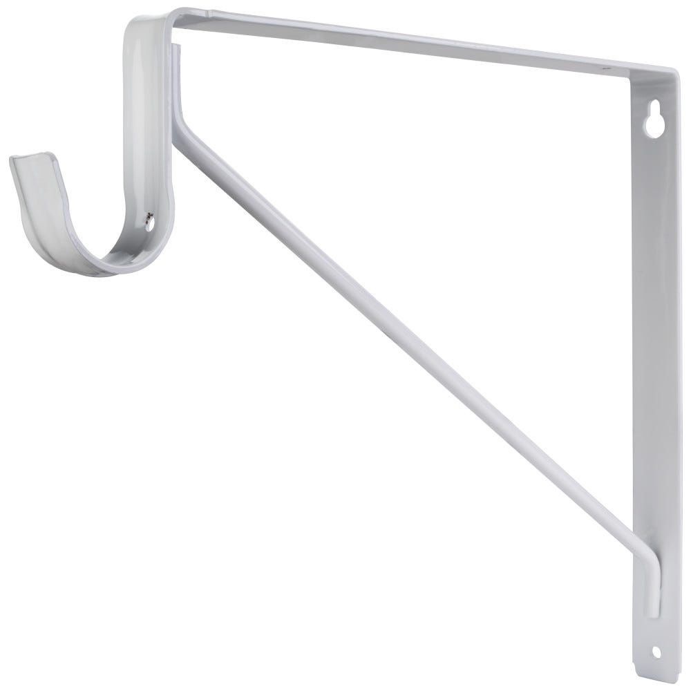 Hardware Resources 1516 Closet Rod Brackets Shelf &amp; Rod Support Bracket., Colour: White