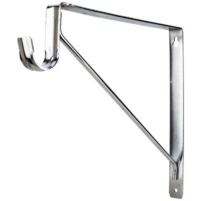 Hardware Resources 1516 Closet Rod Brackets Shelf &amp; Rod Support Bracket.  1" Wide Steel. Designed for Use with Hardware Resources 1-5/16" Diameter Round Closet Rods.  Screws Included.