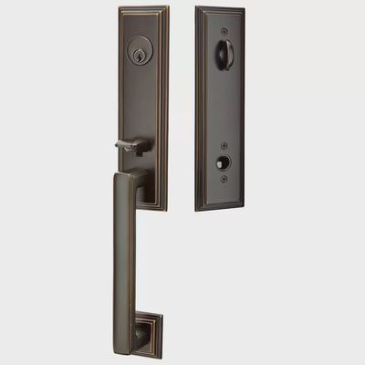 Emtek 4211ROU Single Cylinder Wilshire Handleset with Round Knob