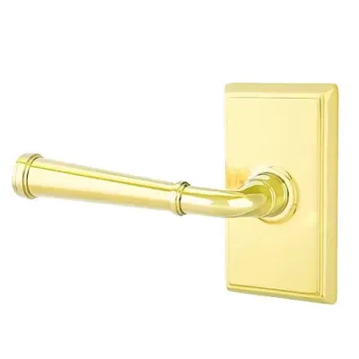 Emtek 8521ME Dummy, Rectangular Rosette, Merrimack Lever