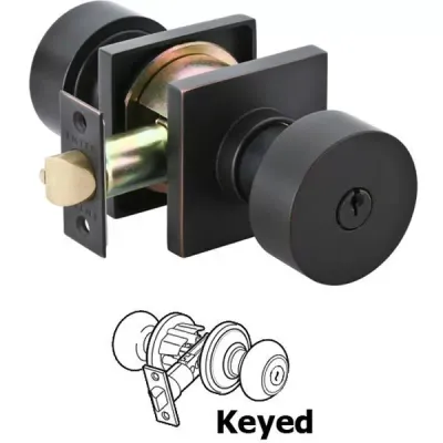 Emtek 5122ROU KIK Round Knob, Square Rosette