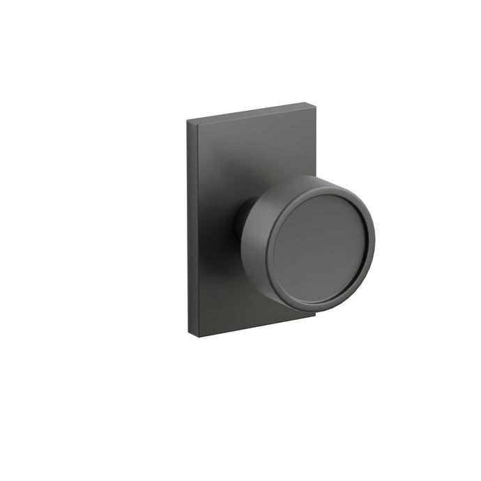 Emtek 5212VR Privacy, Modern Rectangular Rosette, Verve Knob, Colour: US19-Flat Black