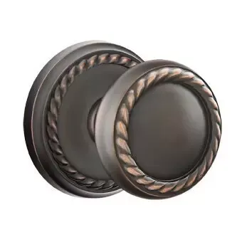 Emtek 8201RK Privacy, Rope Rosette, Rope Knob, Colour: US10B-Oil Rubbed Bronze