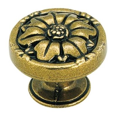 Amerock BP1336-077 Natural Elegance Burnished Brass 1 1/4" Round Cabinet Knob BP1336O77