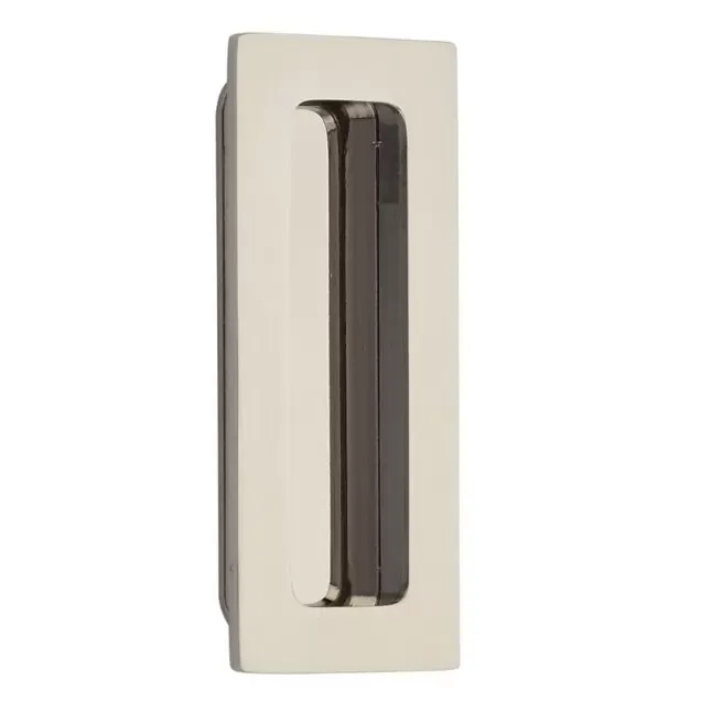 Emtek 220304us14 polished nickle Modern Rectangular Flush Pull 4", US14
