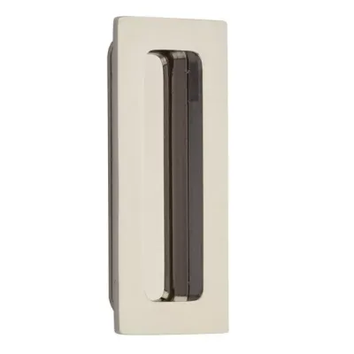Emtek 220304us14 polished nickle Modern Rectangular Flush Pull 4", US14