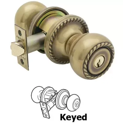 Emtek 5101RK KIK, Rope Knob, Rope Rosette