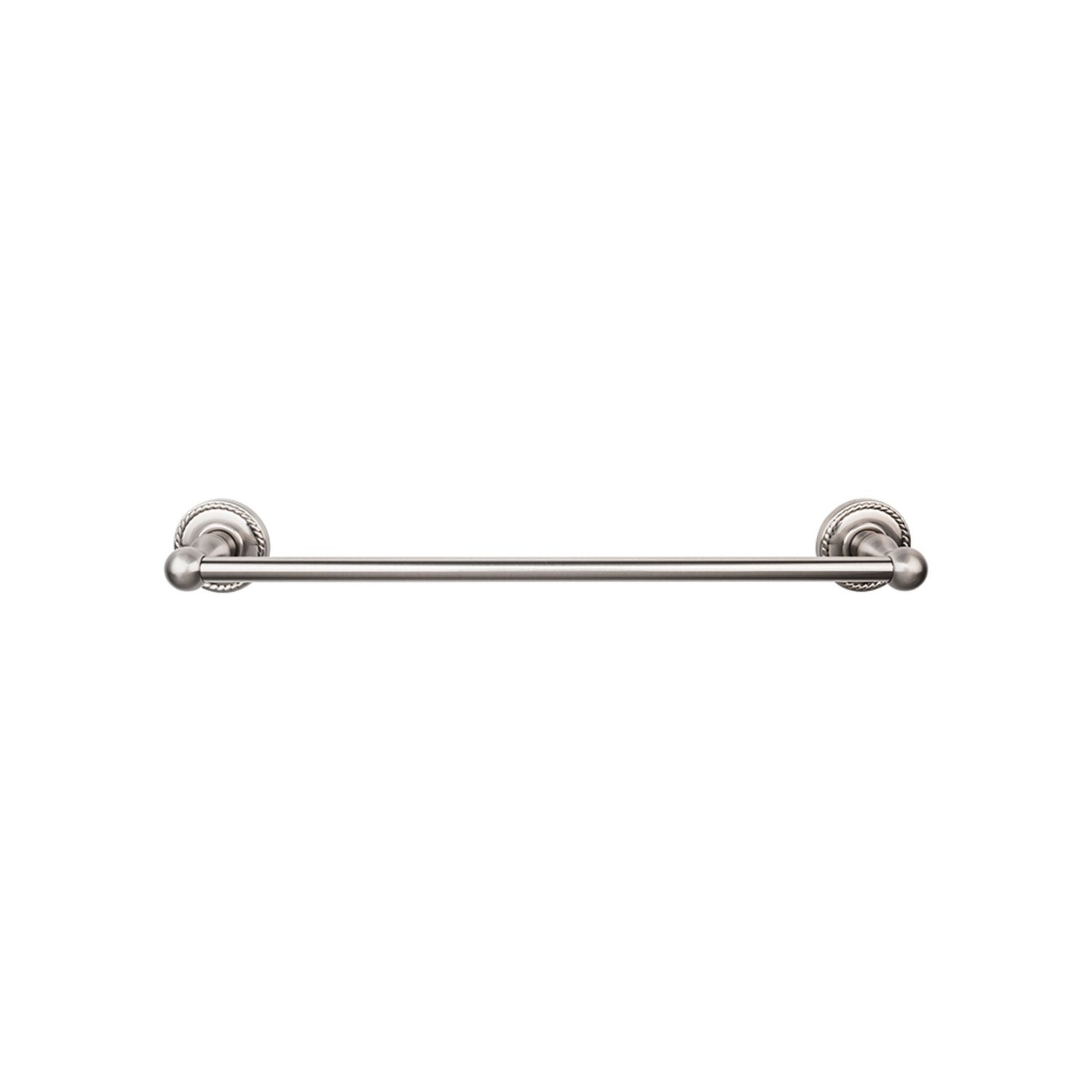 Top Knobs ED10BSNF Edwardian Bath Towel Bar 30 In. Single - Rope Backplate Brushed Satin Nickel