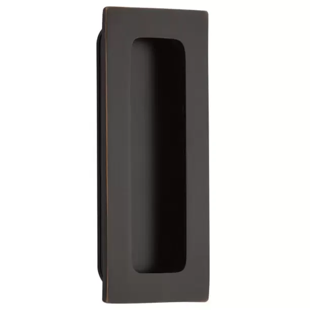 Emtek 220304us10b Brass Modern Rectangular Flush Pull 4", US10B