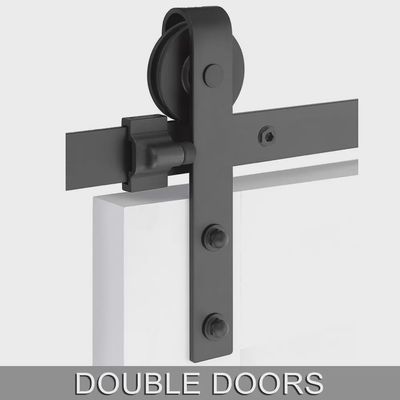 Emtek B110213.SD.CL.US19.DD Barn Door, Classic, Face Mount, 13', Solid Wheel, Classic Fastener, Double Door