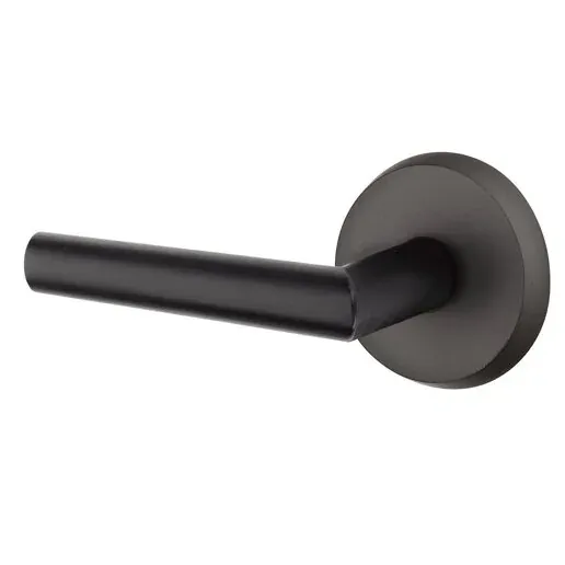 Emtek 7106MALH Passage, #2 Rosette, Mariposa Lever, LH, Colour: FB-Flat Black