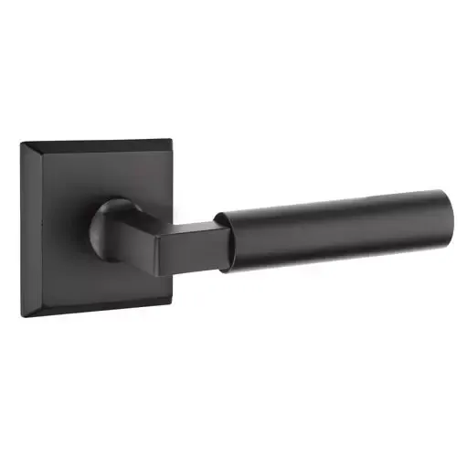 Emtek 7211brrh Privacy, #6 Rosette, Bryce Lever, RH, Colour: FB-Flat Black Bronze