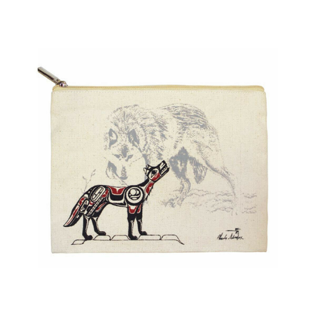 Zippered Pouch - Wolf
